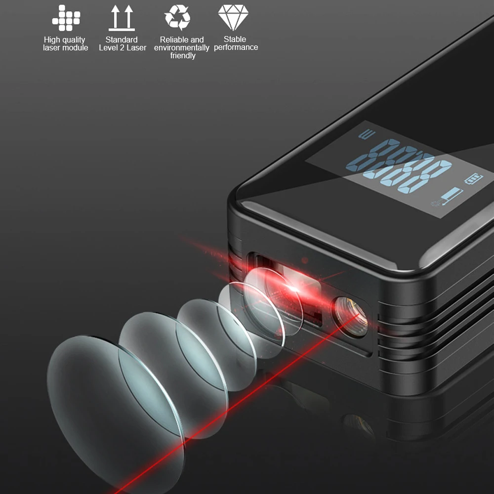 

USB Rechargeable Portable Mini Smart Laser Distance Meter Handheld 30M Measure Infrared Rangefinder Laser Range Finder Tools