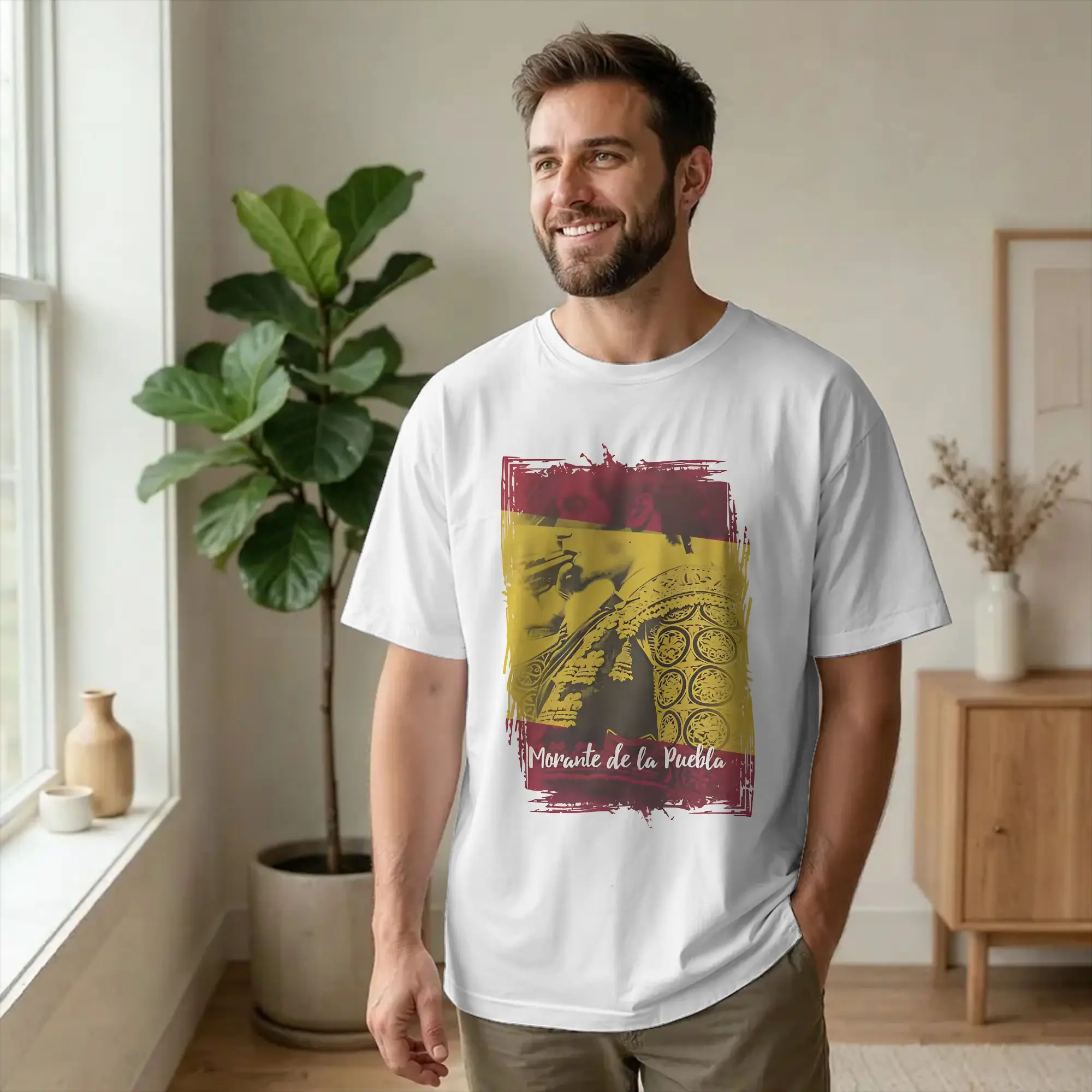Men's T-Shirt Morante De La Puebla Matador Spain Humor Cotton Tees Short Sleeve Bullfighter T Shirt Round Neck Tops Gift Idea