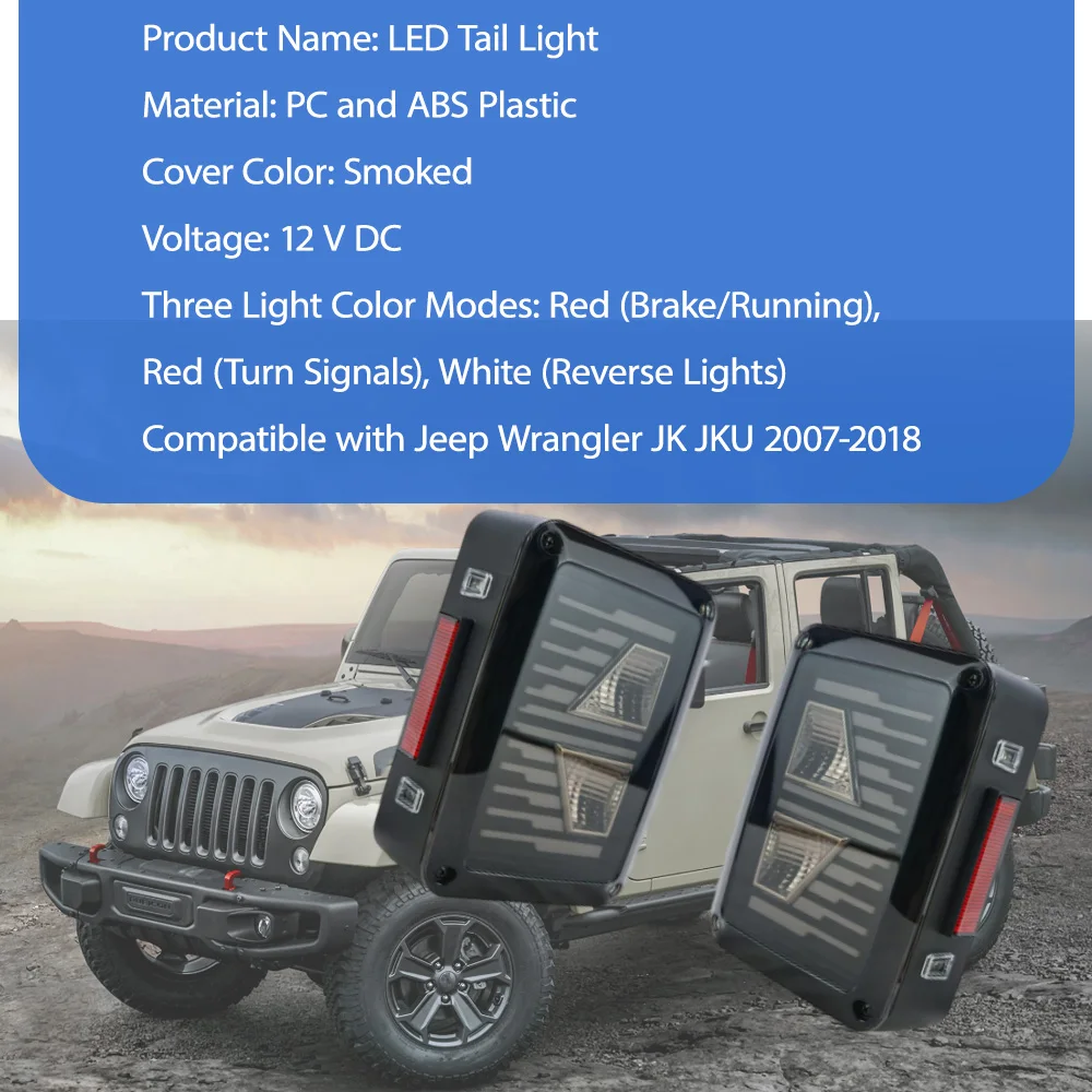 مصباح ليد خلفي أضواء الجري احتياطية ضوء Sidemarker 12 فولت تيار مستمر لسيارة جيب رانجلر JK 2007-2018