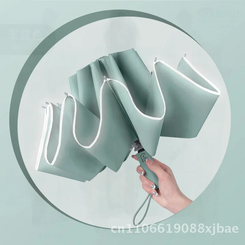 

10-Bone Full-Automatic Umbrella Windproof Section-by-Section Anti-Rebound Reflective Strip Sunny Umbrella for Adults Modern