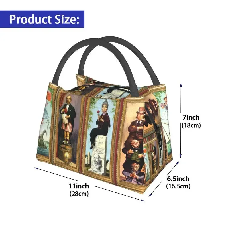 Custom Haunted Mansion Stretching Lunch Bags Women Thermal Cooler Insulated Lunch Box for Work Pinic or Travel