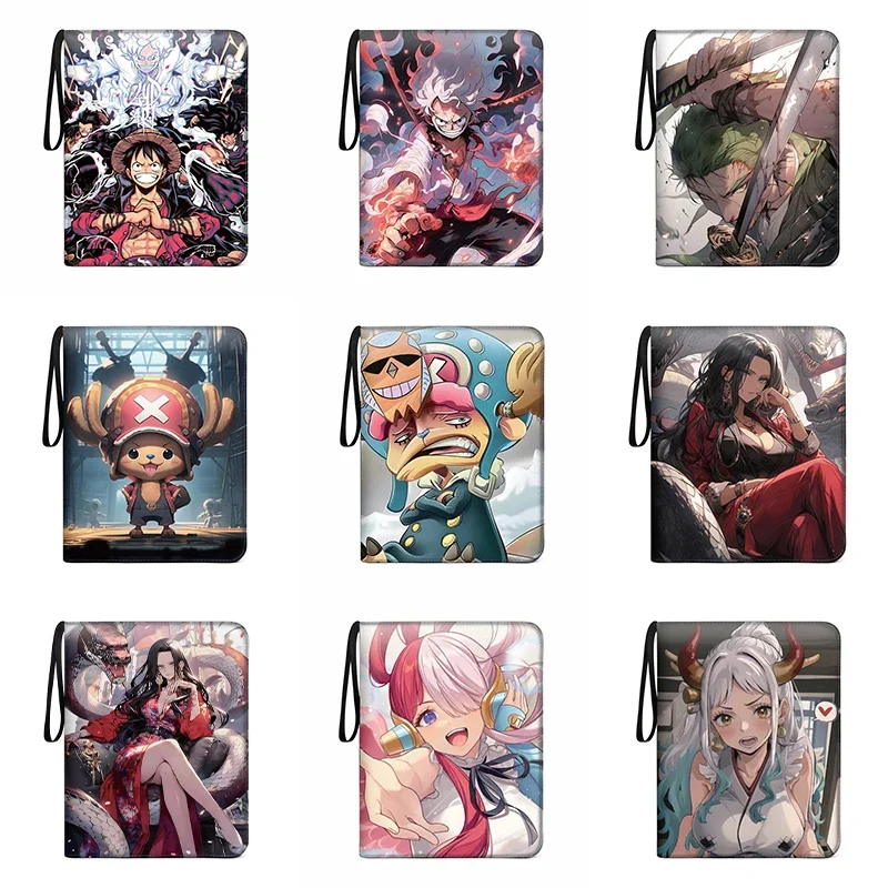 540Pcs 9 Pocket Anime One Piece Luffy Zoro Cards Book zipper PU leather Cards Binder Display Game Collection Card Kids Toy Gift