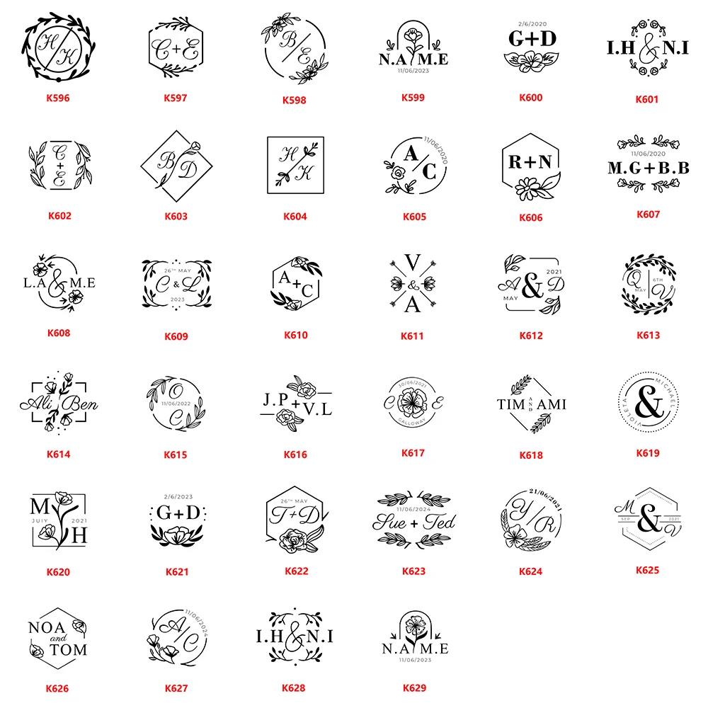 

Custom Wedding Wax Seal Stickers Custom Initial Letter Stamp Personalized Self-Adhesive Stickers for Diy Envelope Wedding Card
