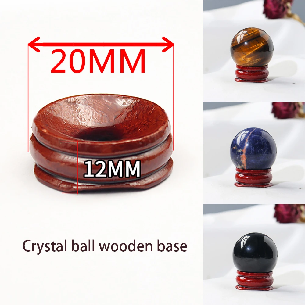 1Pc Wooden Base Durable Pest Control Collection Home Decor Sphere Stand Bracket Holder Decoration