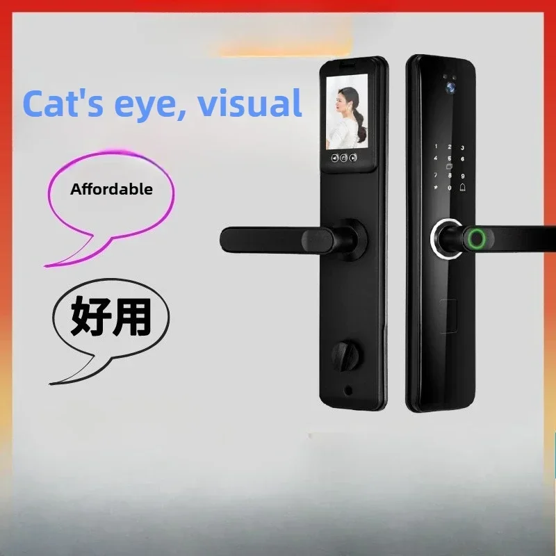 2026 Smart Password Electronic Door Lock, Home Door Lock with Cat Eye Fingerprint NFC Smart Fingerprint Lock High Definition Scr