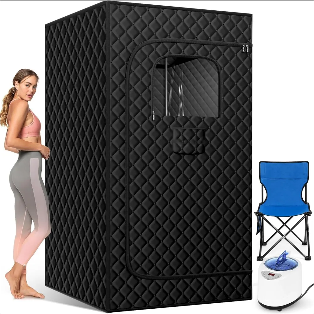 

Portable Steam Sauna, Portable Sauna for Home, Sauna Tent with 2.6L Steamer, 9 Levels, 2.6’ X 2.6’ X 5.9’