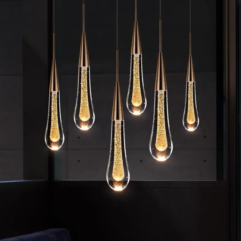 Lustre Restaurant Bar compound Stair Light Living Room Bedroom Lighting Art Lighting 2025 New Modern LED Crystal Chandelier