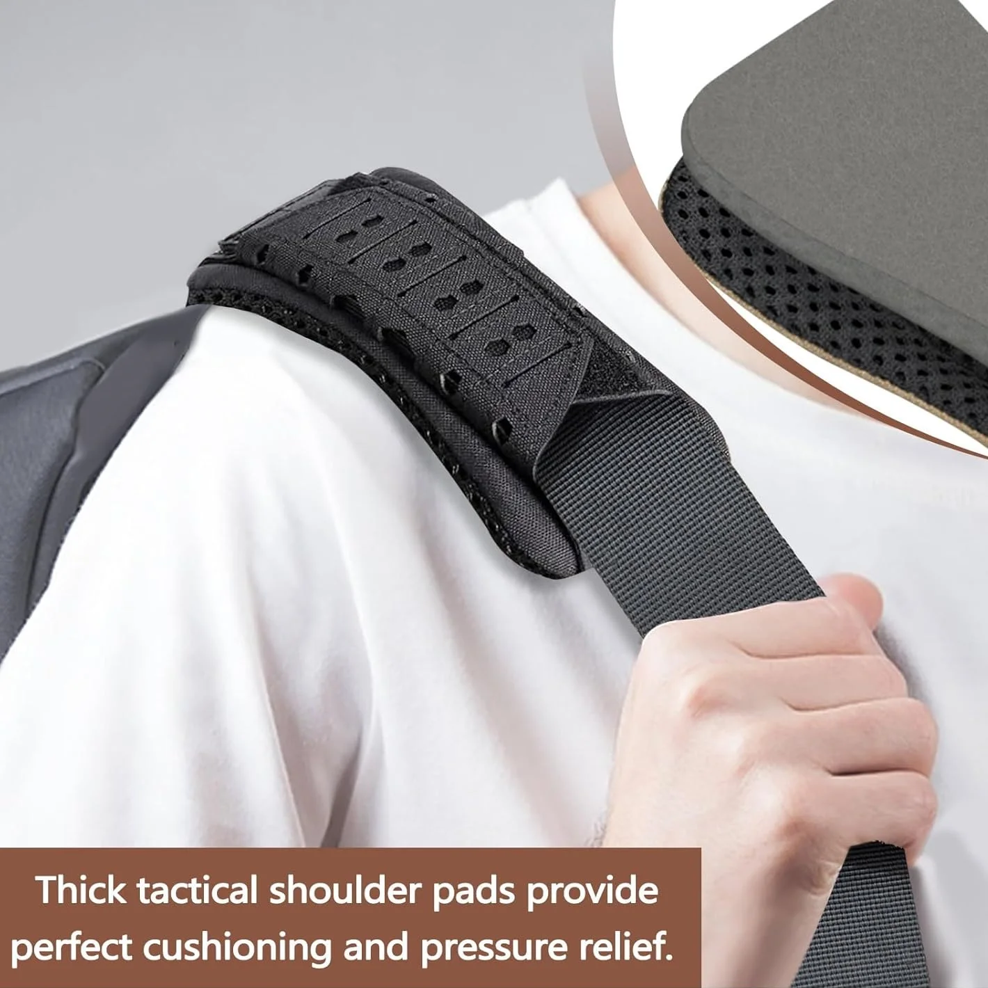 Shoulder Strap Pad for Vest Carrier, 2 Pack Tactical Plate Shoulder Pads Strap Cushion Vest Accessories Shoulder Pads Soft Mesh