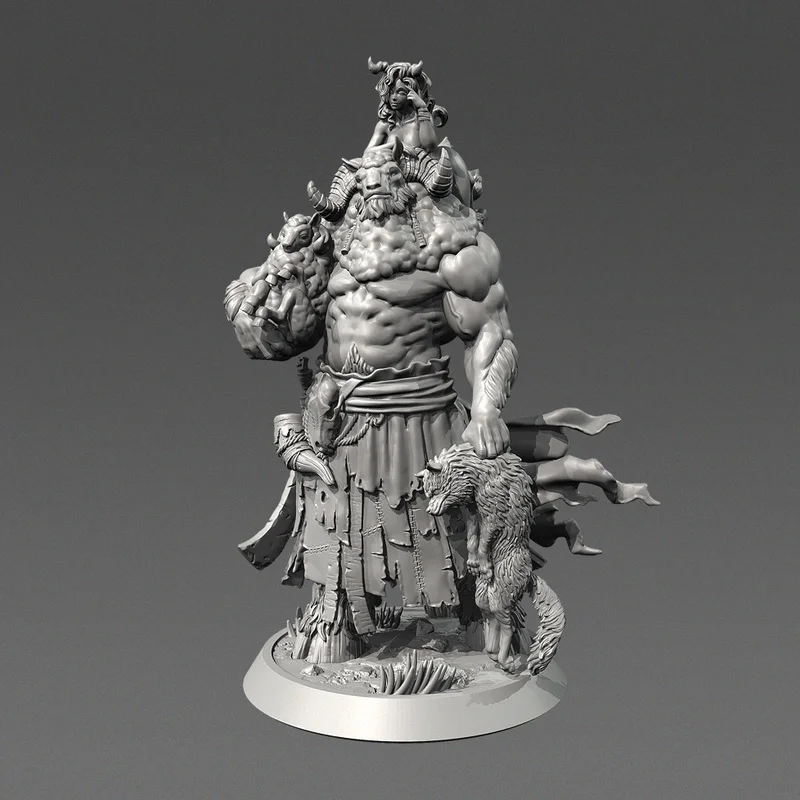 

38mm 50mm 75mm Orc Warrior Resin Model Figure Gk Micro Miniature 3d Printed White Model Toy Unassembled And Unpainted Kit