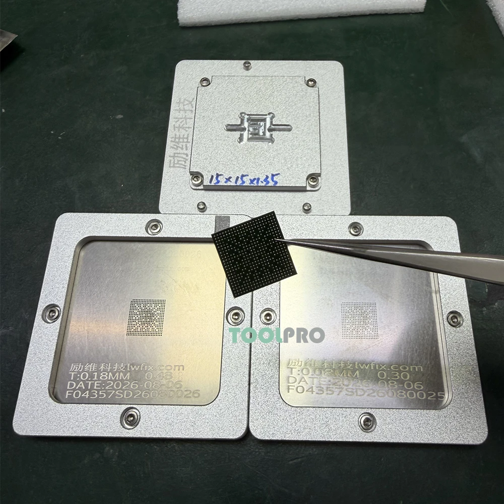 BGA Stencils Reballing Set UM20A910-BA 82x82mm BGA Rework Kit Stencil Positioning Plate Kits