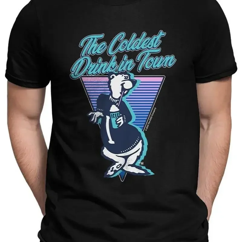 Officially Licensed ICEE Chill Vibes Triangle Retro Cool Bear Men's T shirt