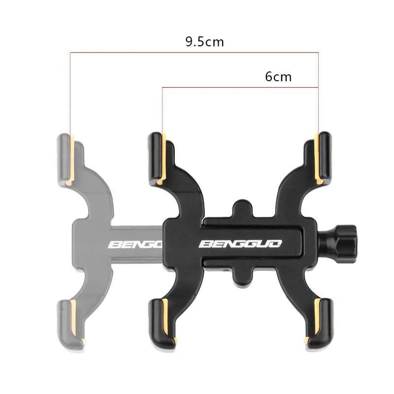 Bike Mobile Phone Holder 360° Rotation Aluminum Alloy Motorcycle Bicycle Mobile Phone Bracket Bicycle Mount Accessot Accessories