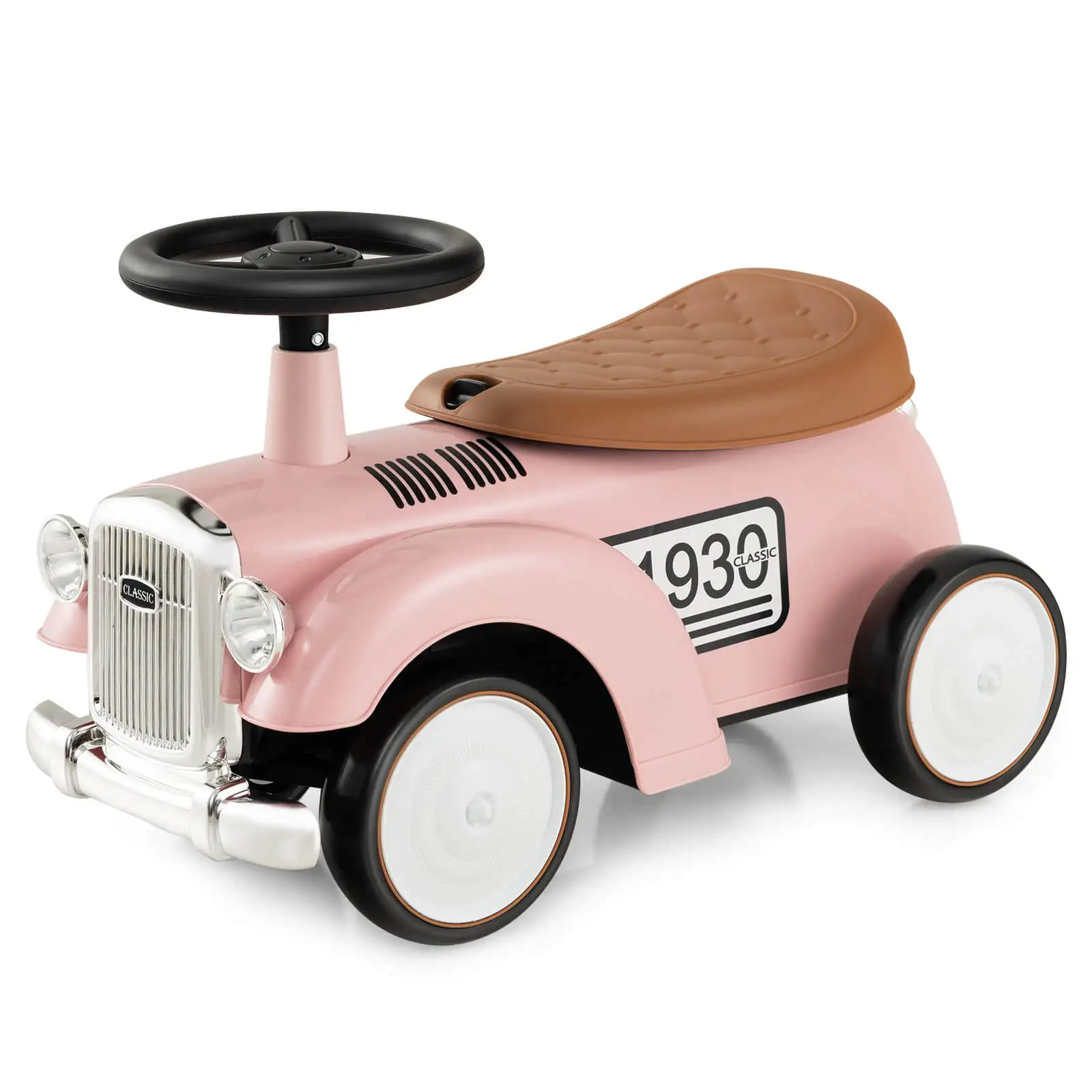 

Retro Kids Ride-on Toy Kids Sit to Stand Vehicle with Working Steering Wheel