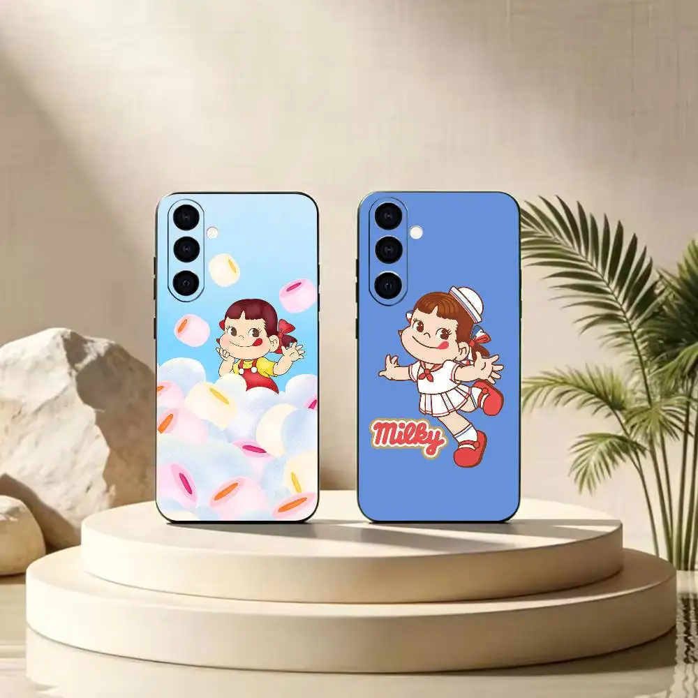 F-Fujiya Milky Peko Chan   Phone Case For Samsung Galaxy A73,A72,A71,A70,A53,A52,A51,Others Soft Black Cover