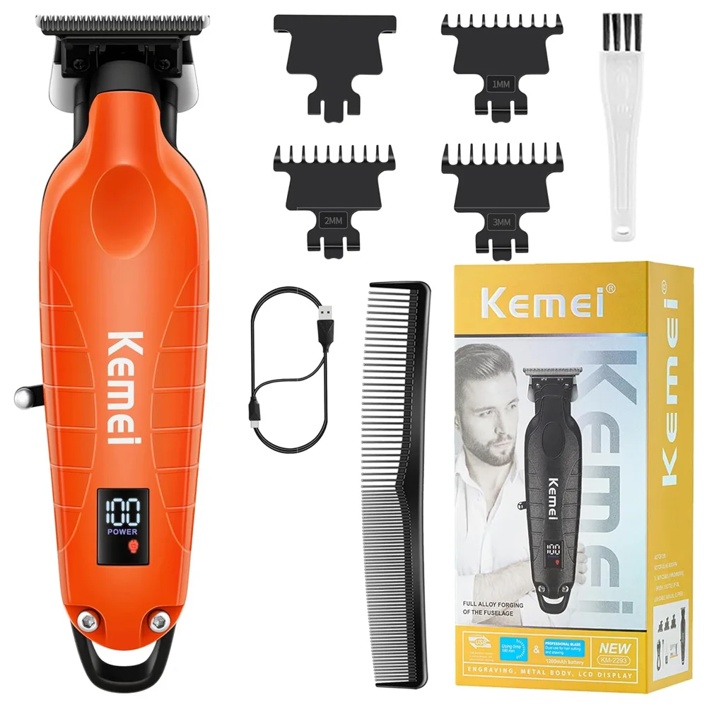 

Kemei KM-2293 Hair Cutting Machine Professional Rechargeable Barber Hair Clippers Electric Hair Trimmers Cordless for Men