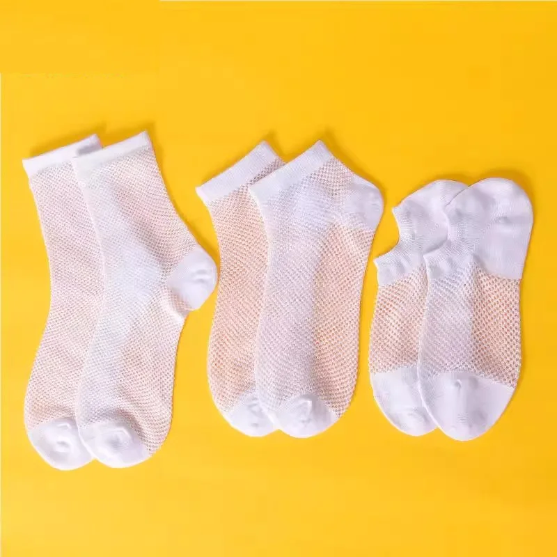 

Breathable Hollow out Thin Socks Men Women Mid-Calf Summer No Show Socks Anti-Odor Transparent Design Fly Blue Valley Brand