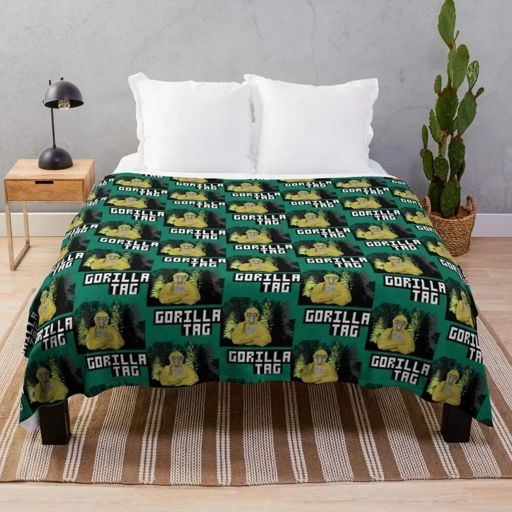 

gorilla tag pfp maker Gorilla Tag junggle gorilla Throw Blanket Travel Quilt Blankets