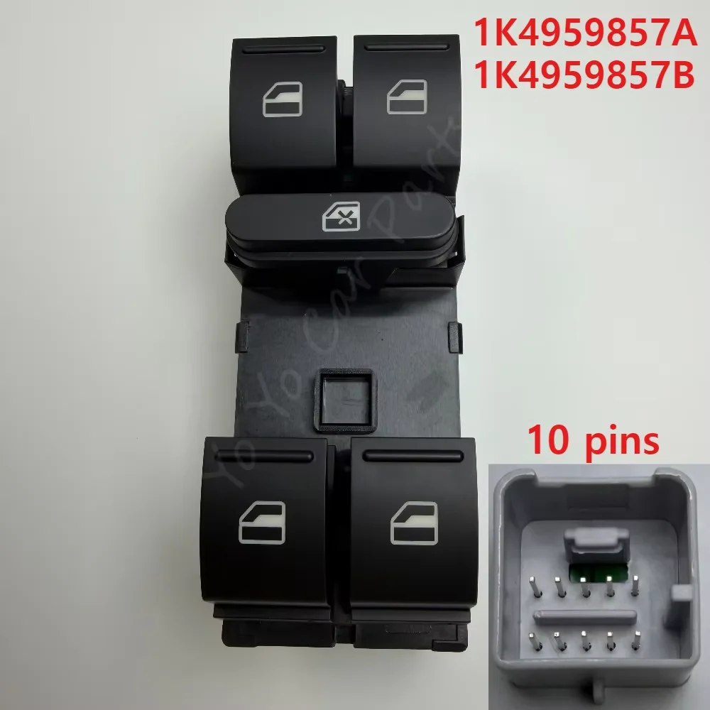 Power Window Master Switch Control Button For VW Tiguan Golf Passat CC Touran 2.0 TDI 5K4959857 5ND959857 1K4959857B 7L6959857D