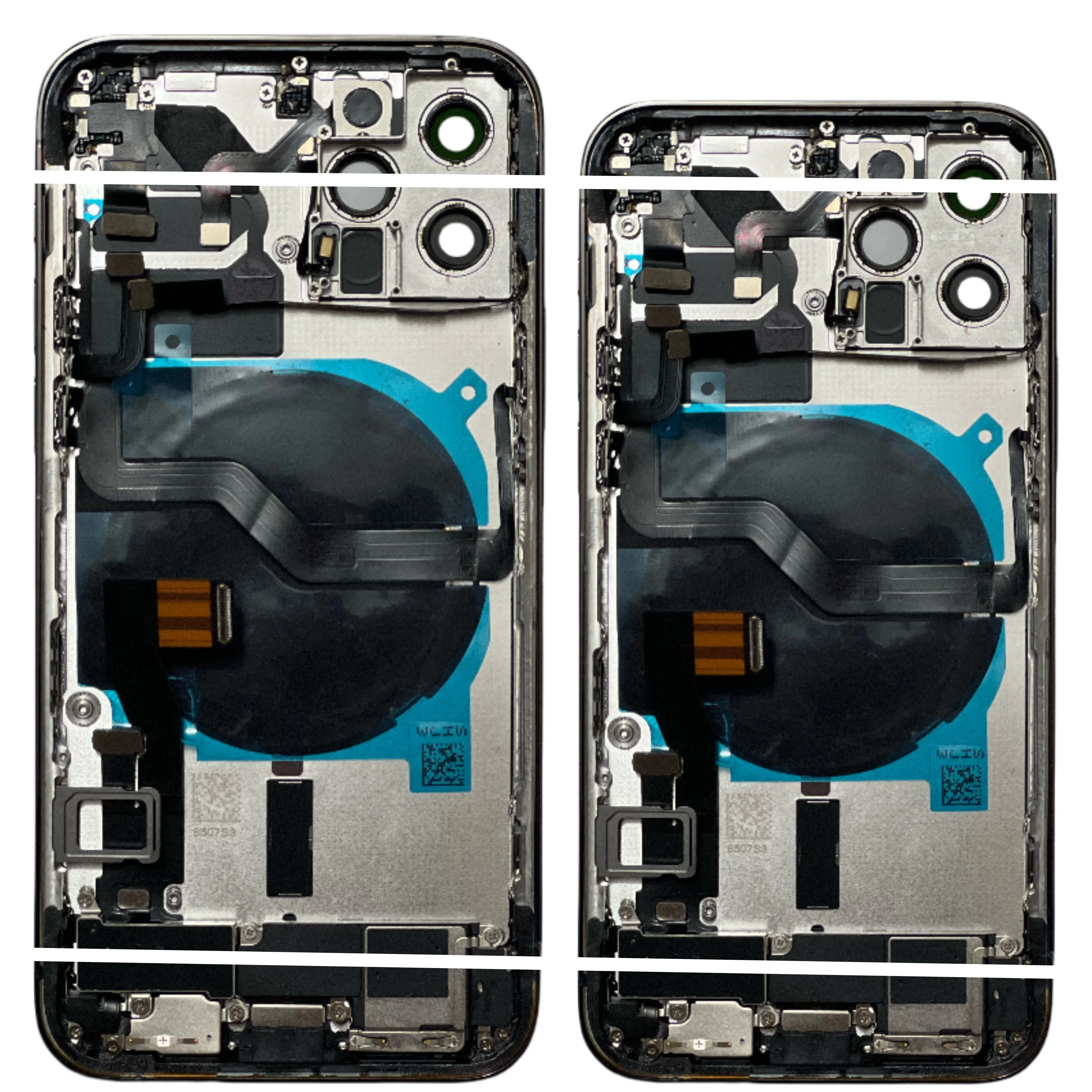 Full Back Housing with Flex for iPhone 12promax with Charging Port Power Volume High Quality Cable