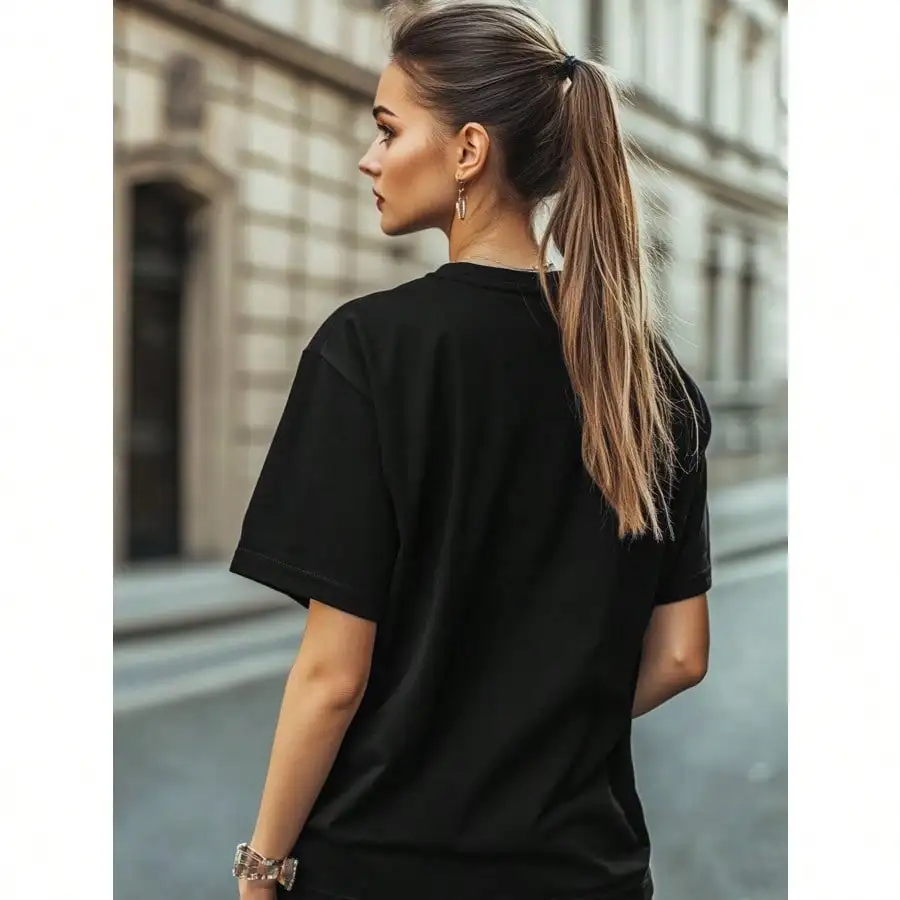 Wo "To Be Called Mom And Grandma" T-shirt graphique, haut décontracté en tricot à col rond avec imprimé Alphabet et cœur floral, pour toutes les saisons