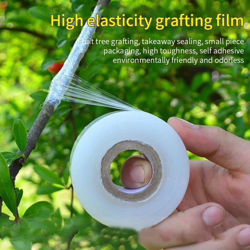 PE Grafting Tape Film Self-adhesive Garden Tree Plants Seedlings Vine Tomato Grafting Accessories Stretchable 3/4/5cm Width