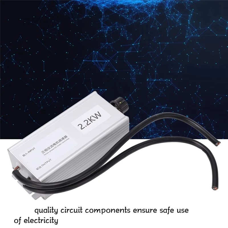

A64K Motor Speed Controller, 2.2KW 3 Phase Aluminum Alloy 380V Variable Electronic Speed Regulator For Purification Axial Fan