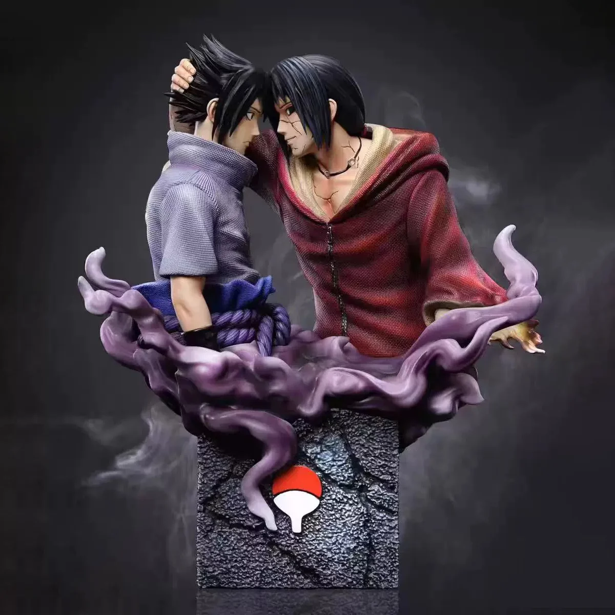 Naruto, Sasuke und Itachi, Brüder wiederholen, Modellskulptur, Anime-Peripheriegeräte, Figuren, Heimdekorationen, kleine Geschenke, Chris