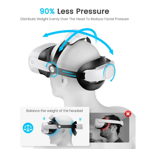 Imagen 2 del producto Correa para la cabeza BEBONCOOL MQ2005 DinoFire VR para auriculares Meta Quest 3S/3/2 Oculus Comfortable Elite