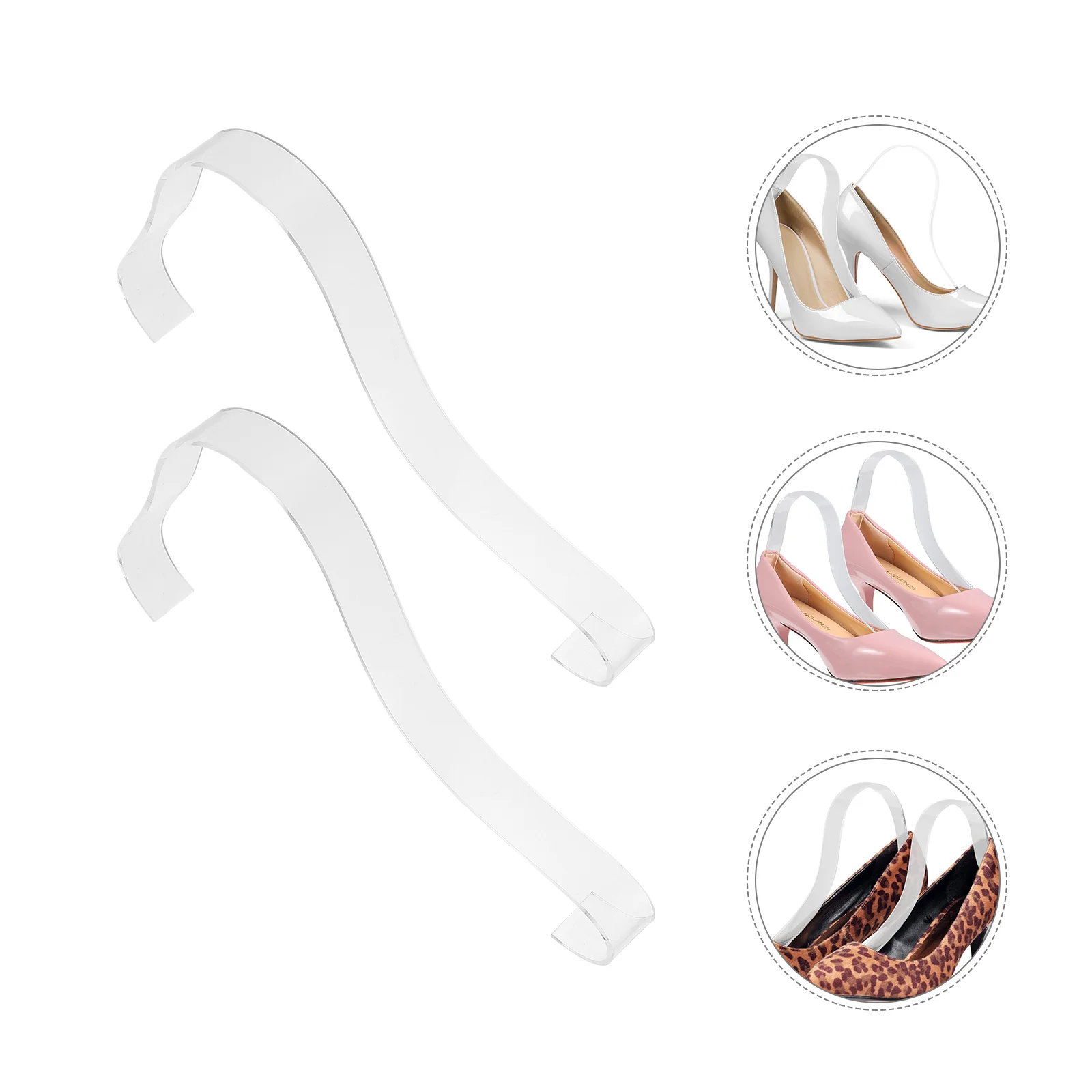 5 Pcs Display Rack Sandal Mall Shoes Showing Stand Transparent Sandals Support Women Shelf Women's Holder Insole