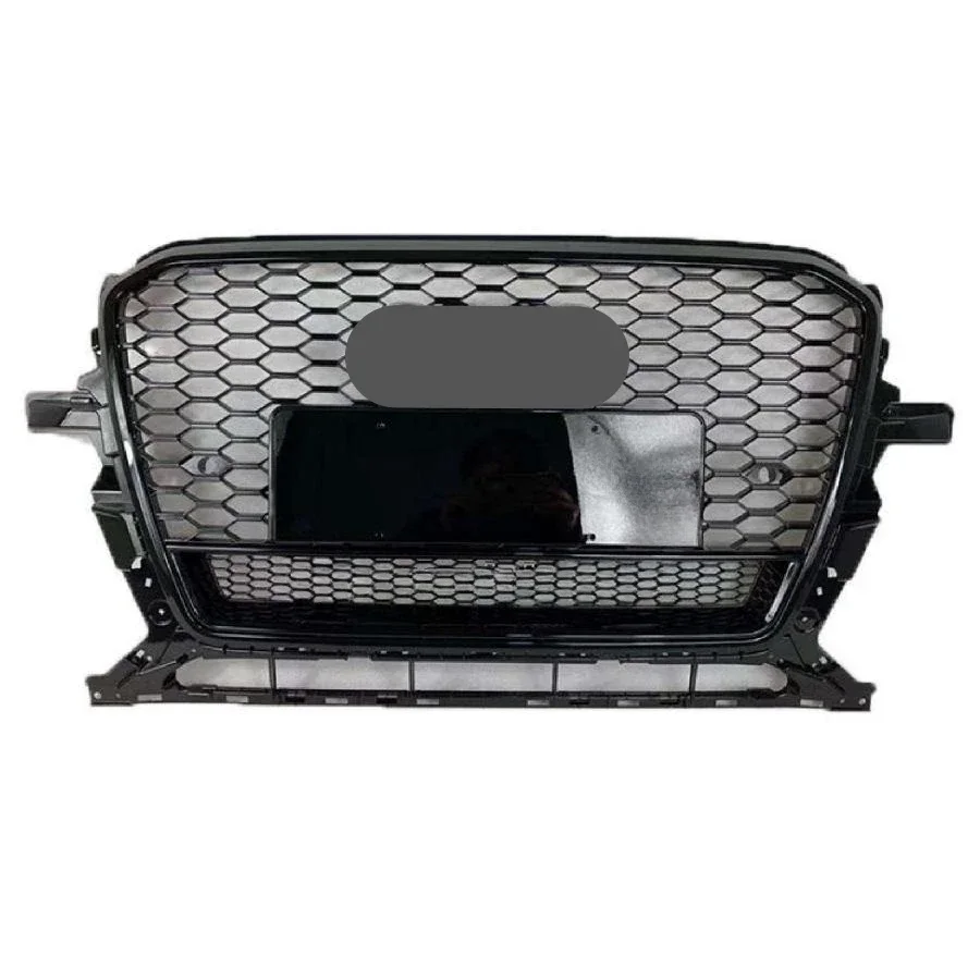 For RSQ5 Style Front Sport Hex Mesh Honeycomb Hood Grill Black For Audi Q5/SQ5 8R 2013 2014 2015 2016 2017 Auto Accessories