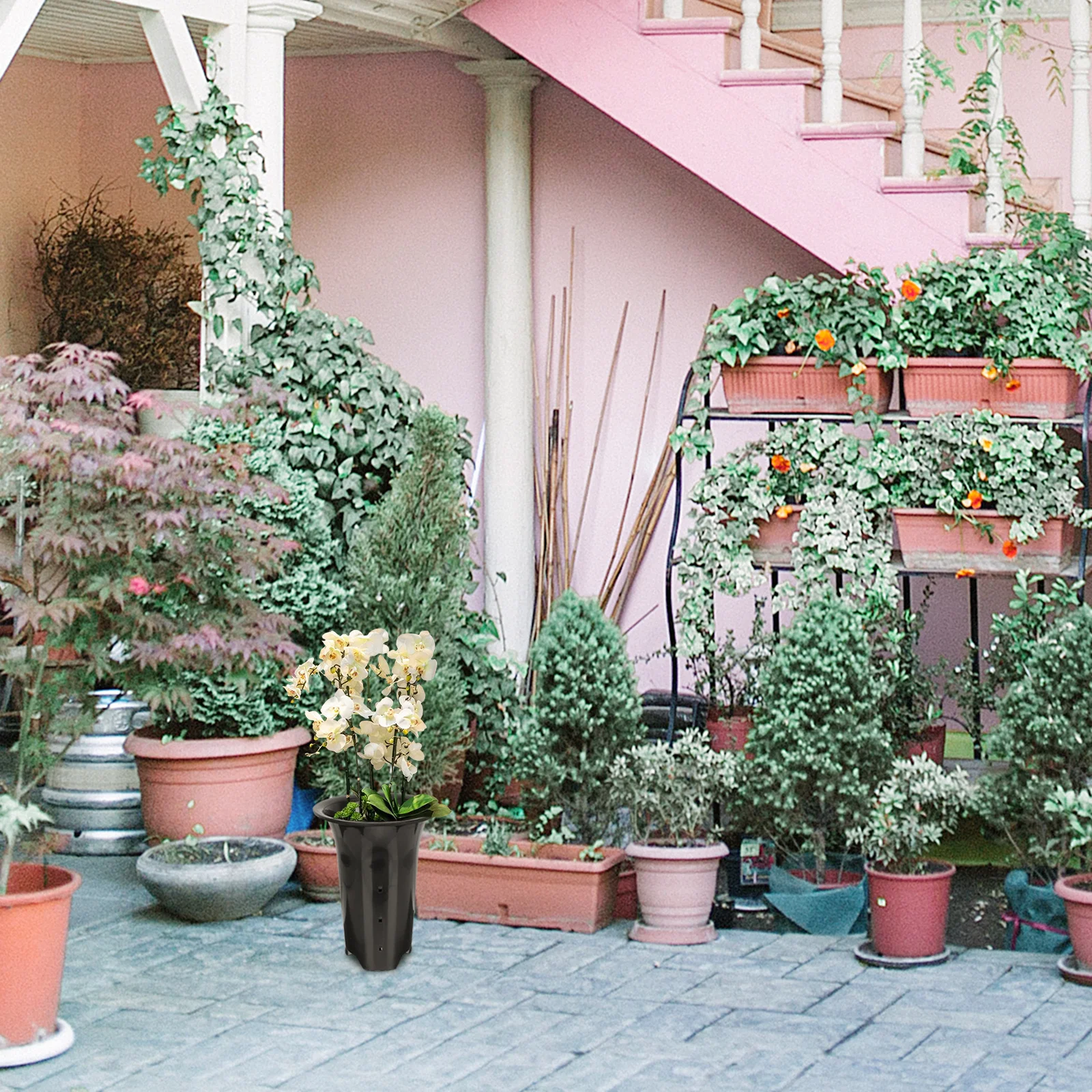 

8Pcs Plastic Plant Pots Orchid Pots with Air Holes Root-Control Flowerpots Strong and Lightweight for Garden Indoor Use