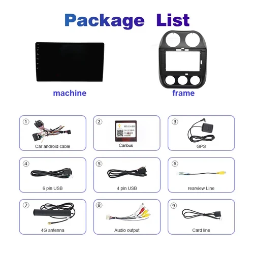 Imagen 2 del producto Android 15 para Jeep Compass Patriot 2010- 2016 2K QLED Android Radio de coche reproductor de vídeo Multimedia GPS AI voz CarPlay unidad principal