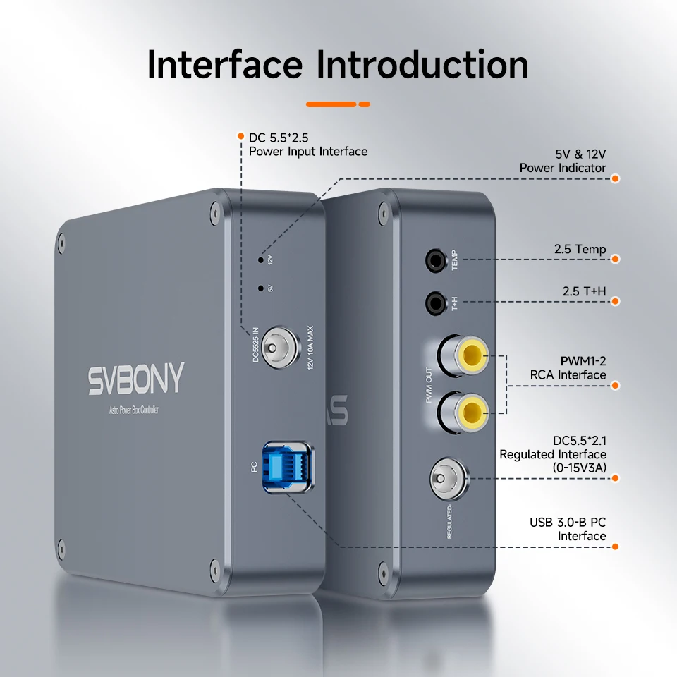 Svbony SV241 Pro Astro Power Controller USB3.0+DC Type-C ASCOM Astronomical Telescope Photography Power Management Box
