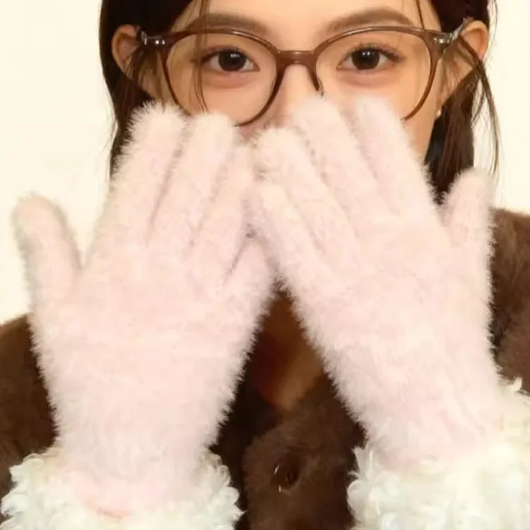 luvas-de-inverno-rosa-de-trico-forradas-a-la-grossa-cor-pura-compativeis-com-tela-sensivel-ao-toque-femininas-esportivas-versateis-fabricadas-na-china