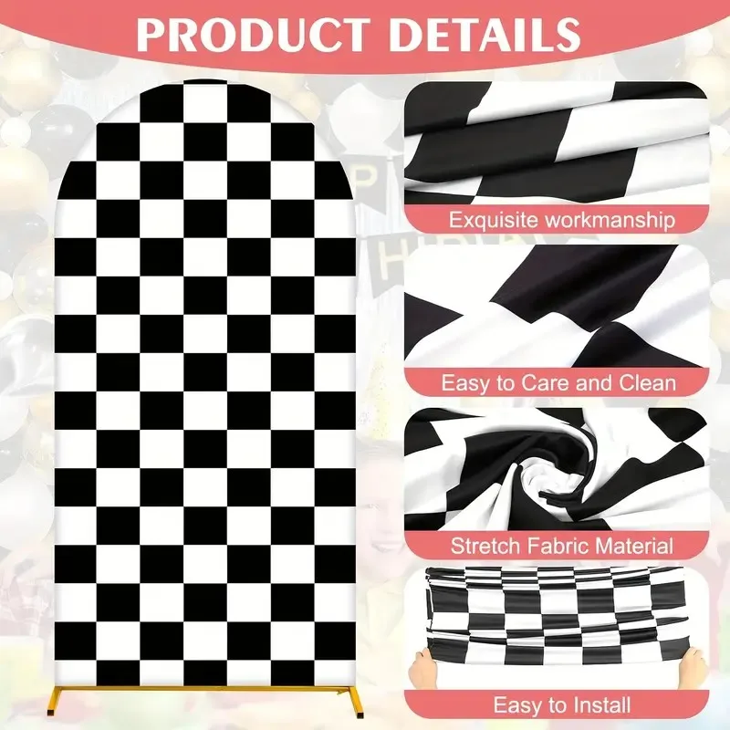Fast Racing Car Arch Backdrop Cover Race Car Baby Boy Shower Arch Background Birthday Party Decor