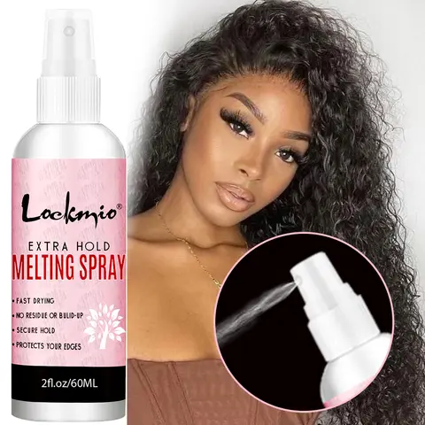 LOCKMIO-Adesivo de Cola Lace Spray de Fusão Rápida a Seco, Peruca Segura, Adesivo de Malha, Peruca Cosplay, Instalação, Agente Fixador, 60ml