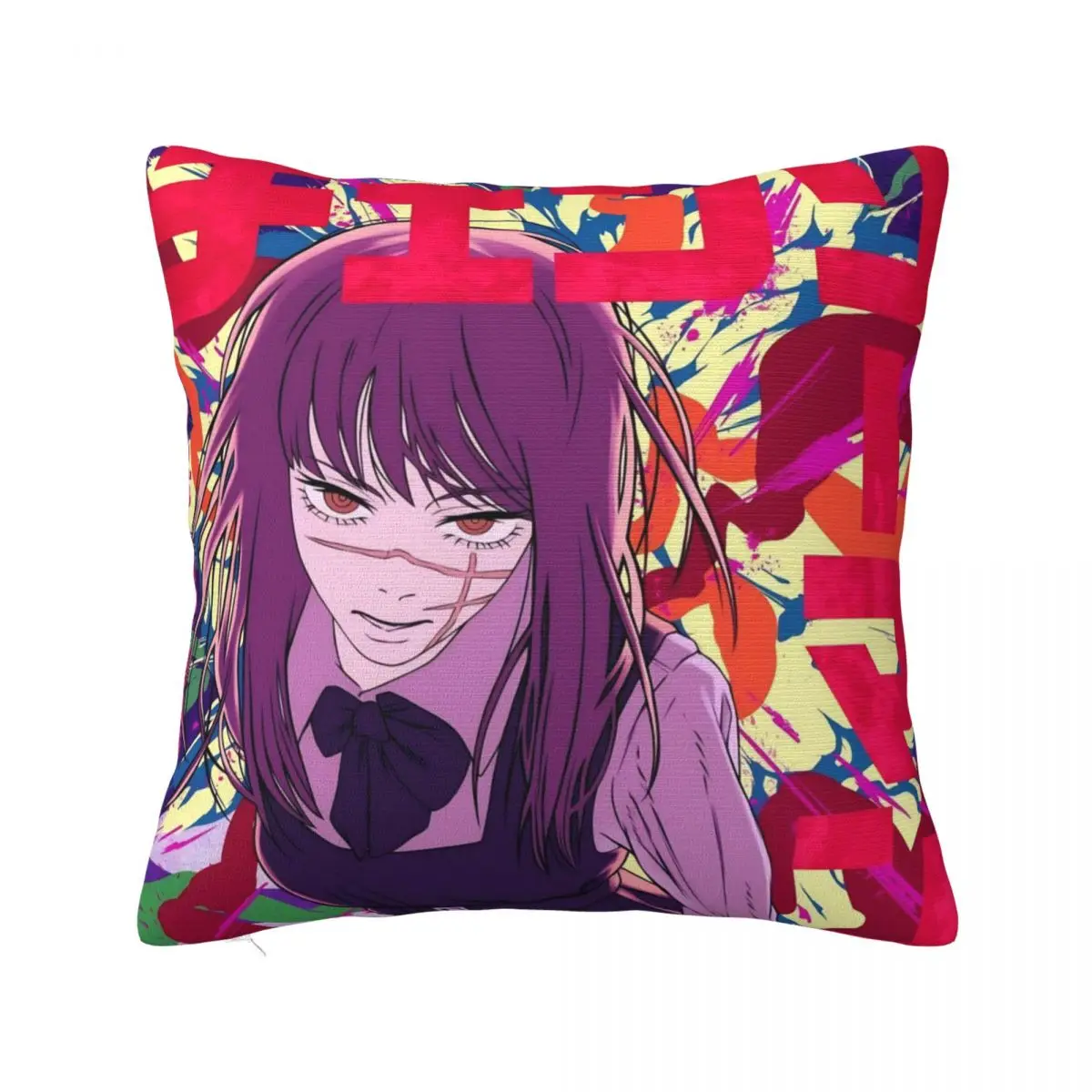 Yoru Chainsaw Man War Devil Square Pillow Cases Asa Mitaka Cushion Covers Novelty Decorative Pillowcase for Sofa 18