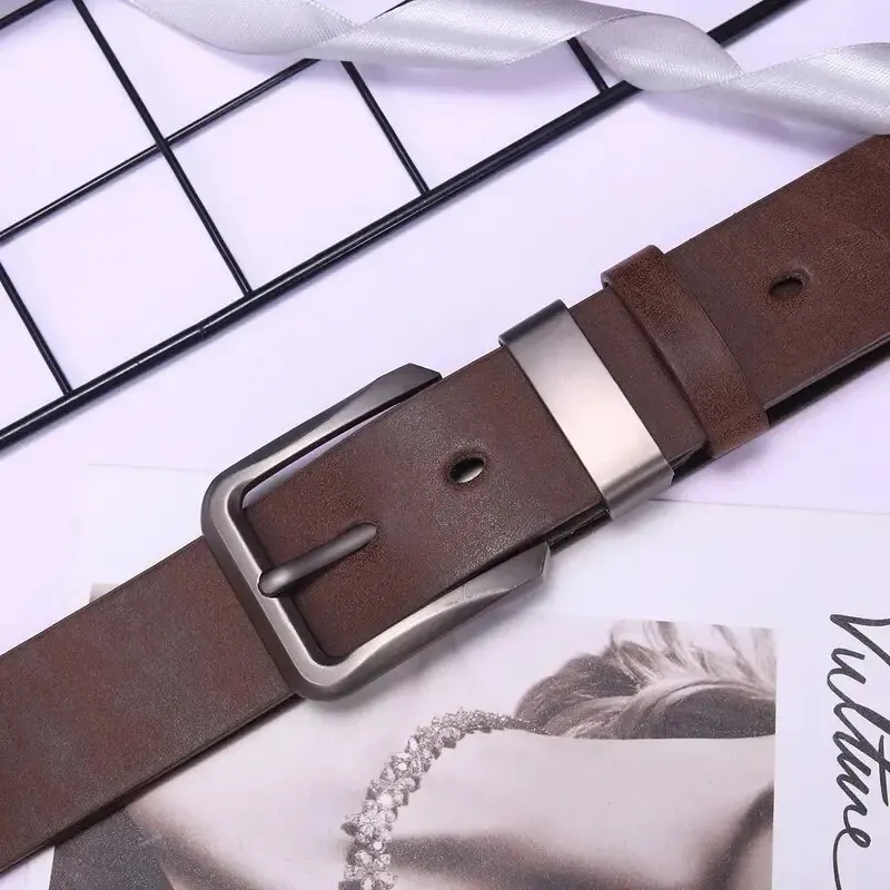 Men's Belt Metal Needle Buckle Belt Business Or Leisure Trend Authentic High End Belt Paired with Jeans Work Wear Belt Plus Size image 3