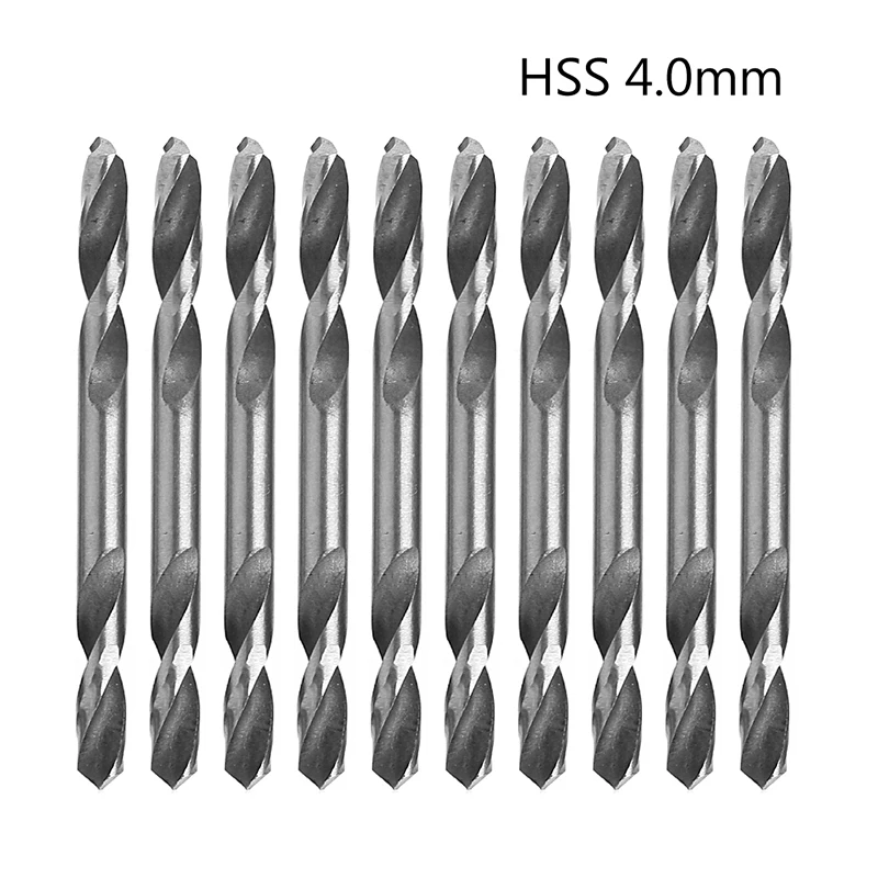 YOFE 10Pcs 3mm 3.2mm 3.5mm 4mm 4.2mm 4.5mm 5.0mm 5.2mm HSS Double Ended Spiral Torsion Drill Tools Drills Set