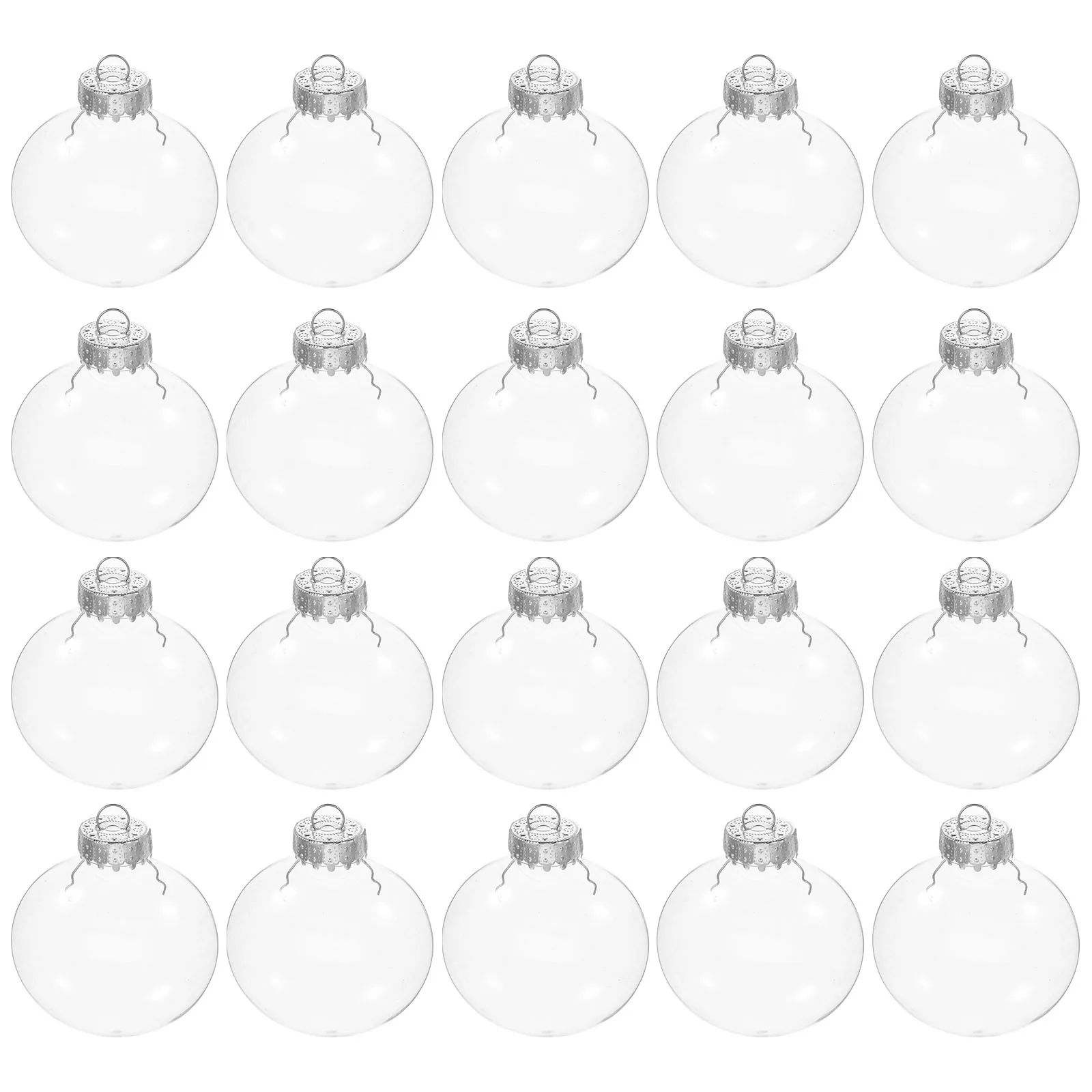 

20Pcs Clear DIY Hanging Xmas Tree Ornaments Transparent Balls Xmas Party Decoration Christmas Tree Hanging Balls