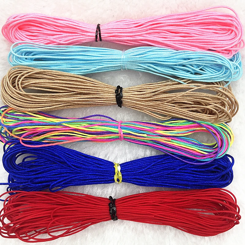 NEW 0.4/0.8/1.0/1.5mm Nylon Cord Thread Chinese Knot Macrame Cord Bracelet Braided String DIY Tassels Beading Shamballa Thread