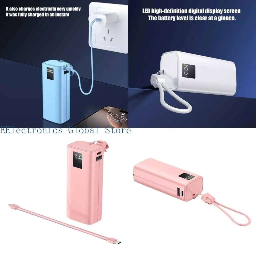 

462B TFT Color Screen Mobile Power Box Battery Chargers Case Featuring PD22.5W Fast Charging Real Time Battery Monitoring
