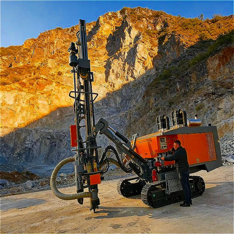 Hydraulic DTH Crawler Drill Rig for Quarry Operations Rock Anchoring Blast Hole Drilling Customized Version Powerful System Sale