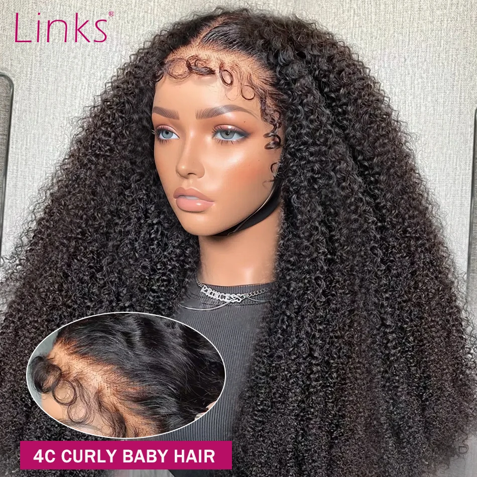 Luvin Afro Kinky Curly Wigs Human Hair 13x6 HD Transparent Lace Frontal Wig 5x5 Glueless Wigs Human Hair Remy Hair Curly Wigs