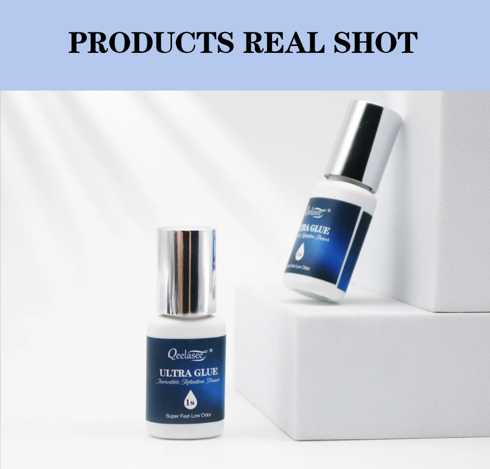 Qeelasee Professioneller Wimpernkleber 1s, schnell trocknend, wasserdicht, langlebig, mildes Wimpernverlängerungs-Make-up für den Salon – Detail 15