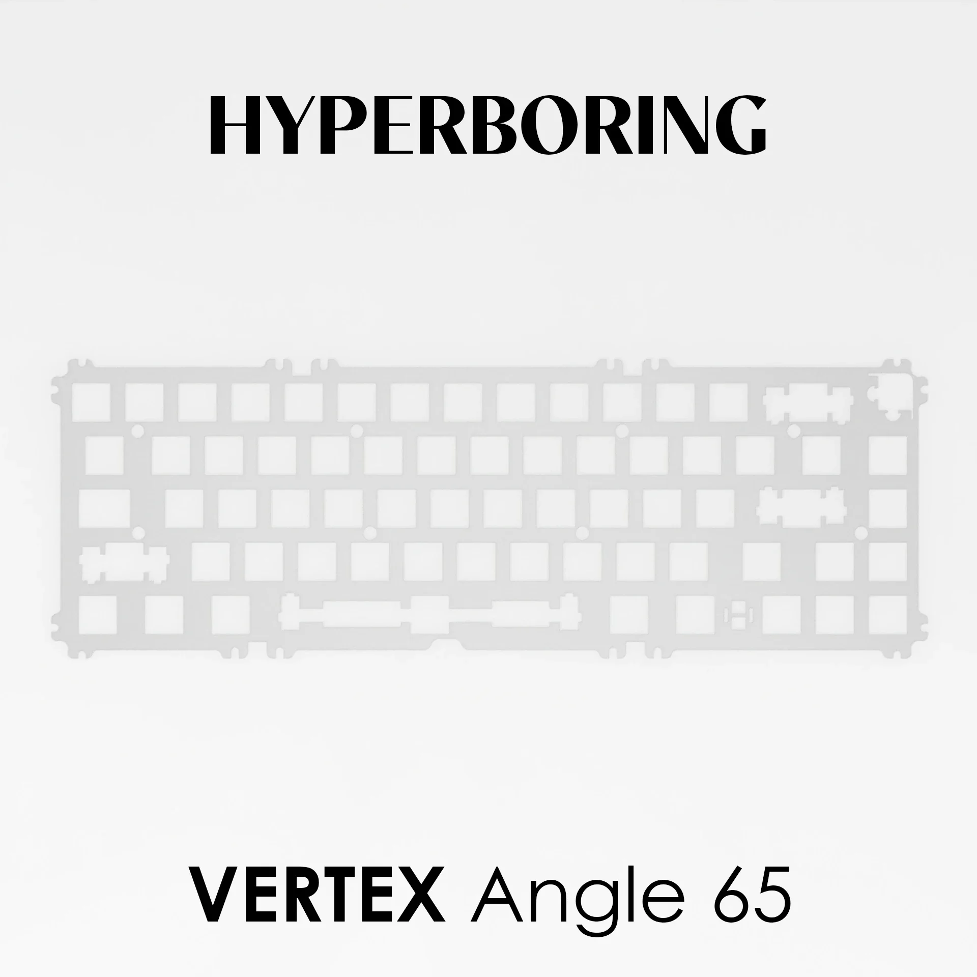 Vertex Angle 65 Kit Keyboard Pelat Posisi PC PP FR4 Pelat Aluminium Terpasang Pelat Keyboard