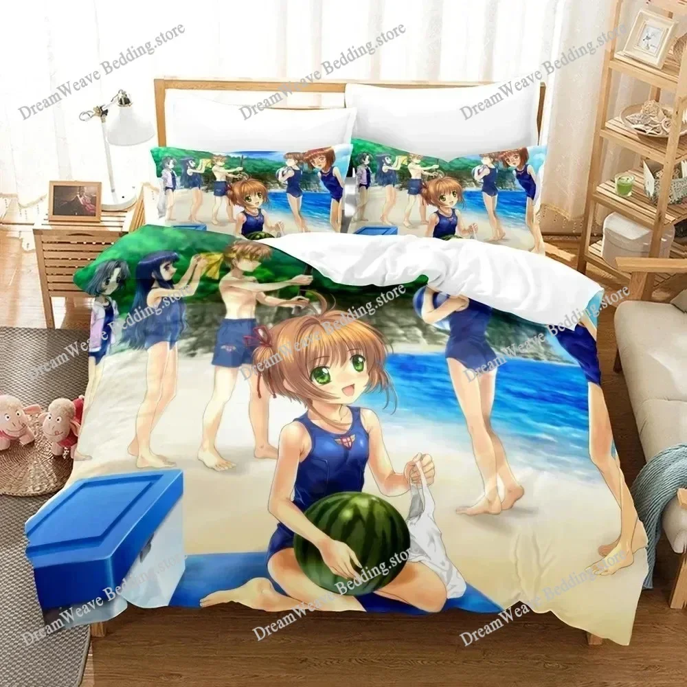 

3D Printed Anime Card Captor Sakura Bedding Set Duvet Cover Bedroom Comforter Single Twin King _Size Quilt Cover Home Textiles96