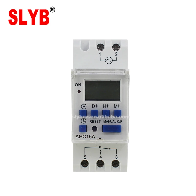 24 Hour LCD Digital Electric Timer Switch 220V AHC15A DHC15A Automatic Weekly Time Control for LED Lamp Light