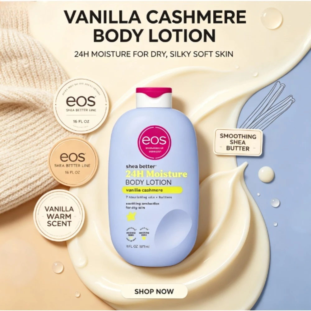 Eos Vanilla Cashmere 24H Hydrating Body Lotion