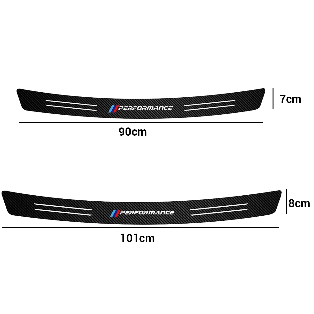 1pc Car Tail trunk Rear Bumper Protector Carbon fiber Sticker For BMW Performance M M1 M2 M3 M4 M5 M6 M7 E39 E46 E60 E90 E91 X3